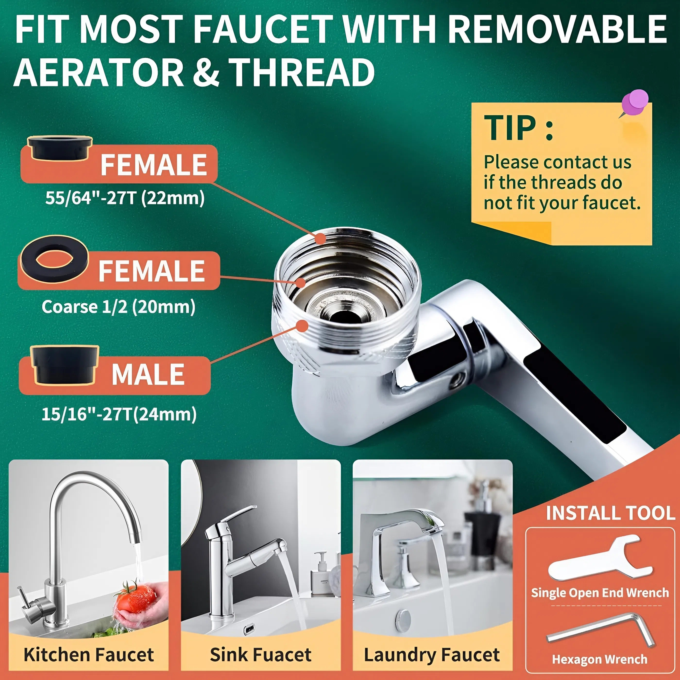 🚿✨Aurynne™ 1180° Swivel Faucet